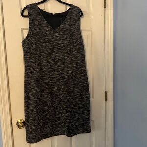 Ann Taylor Factory Black and Gray Sleeveless Dress